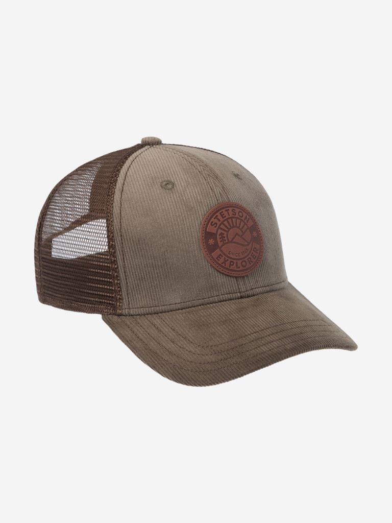 Бейсболка с сеточкой STETSON 7721179 BASEBALL CAP LEATHER PATCH