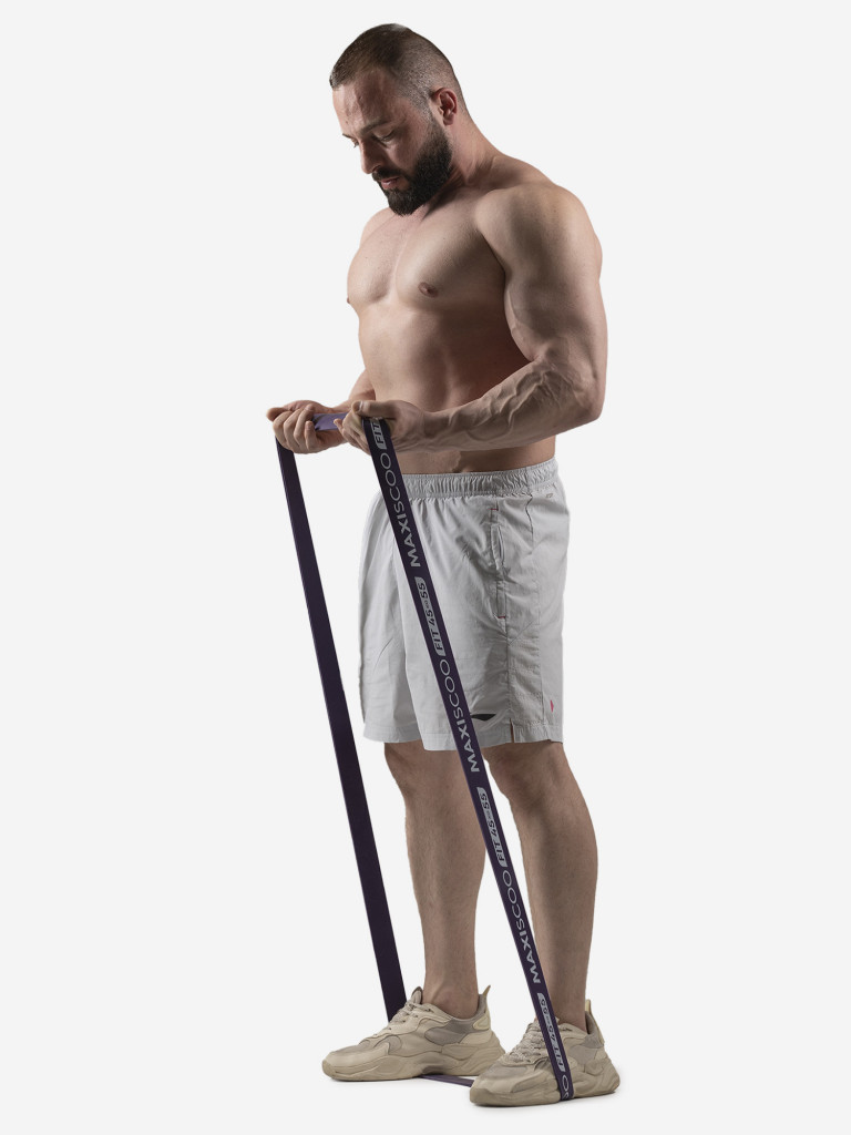 Фитнес Эспандер MAXISCOO FIT, 45-55кг, Фиолетовый