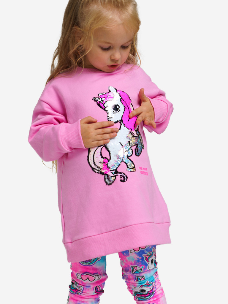 Комплект для девочек: толстовка, легинсы PlayToday