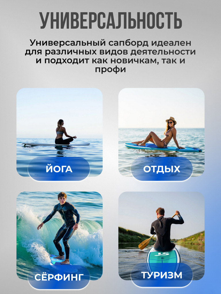SUP-board Nonstopika Aqua, G02, цвет белый/аквамариновый