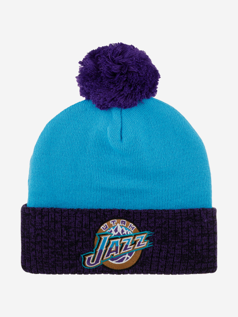 Шапка с помпоном MITCHELL NESS HPCK1052-UJAYYPPPTEAL Utah Jazz NBA