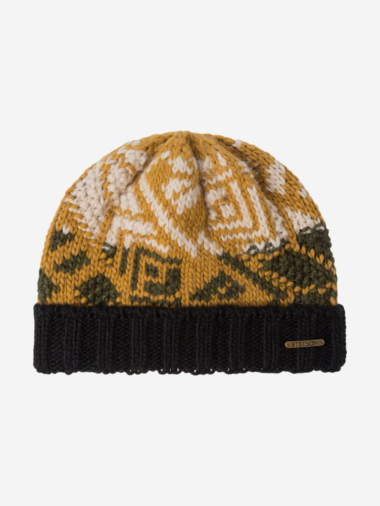 Шапка с отворотом STETSON 8599395 BEANIE WOOL