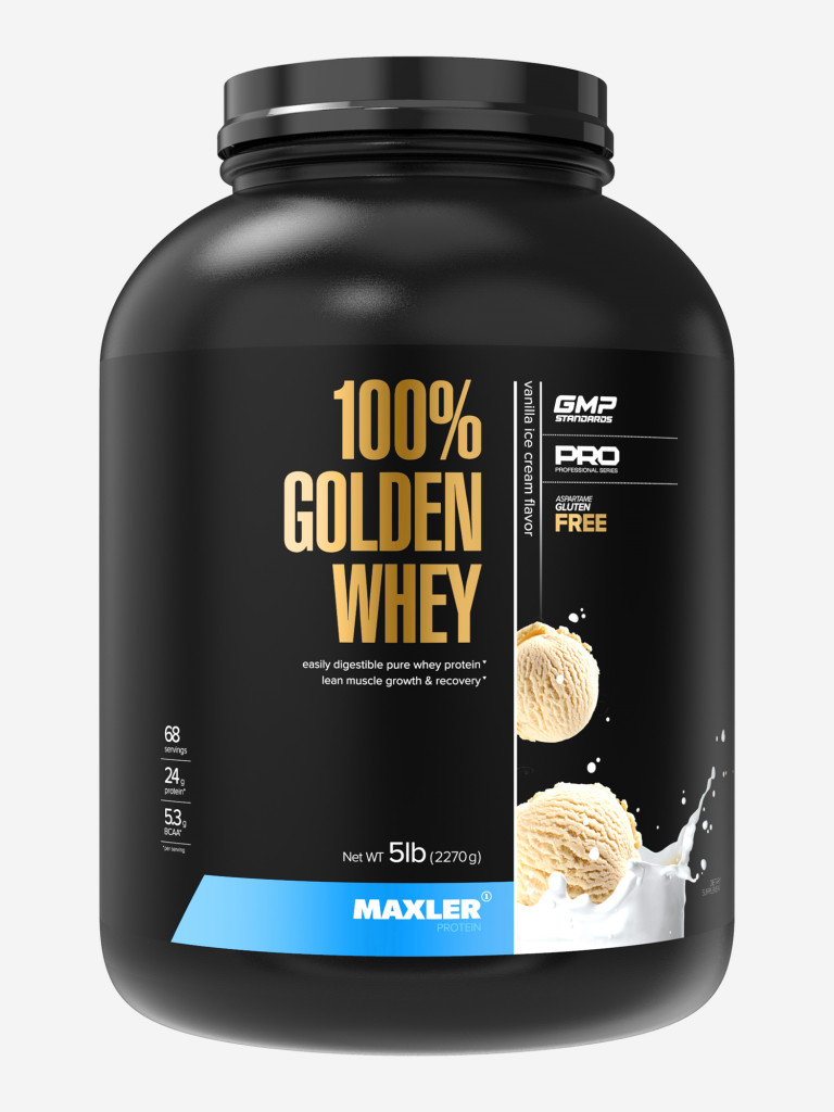 Протеин сывороточный Maxler 100% GOLDEN WHEY Pro 5 lb (2270 гр.) - Ванильное мороженое