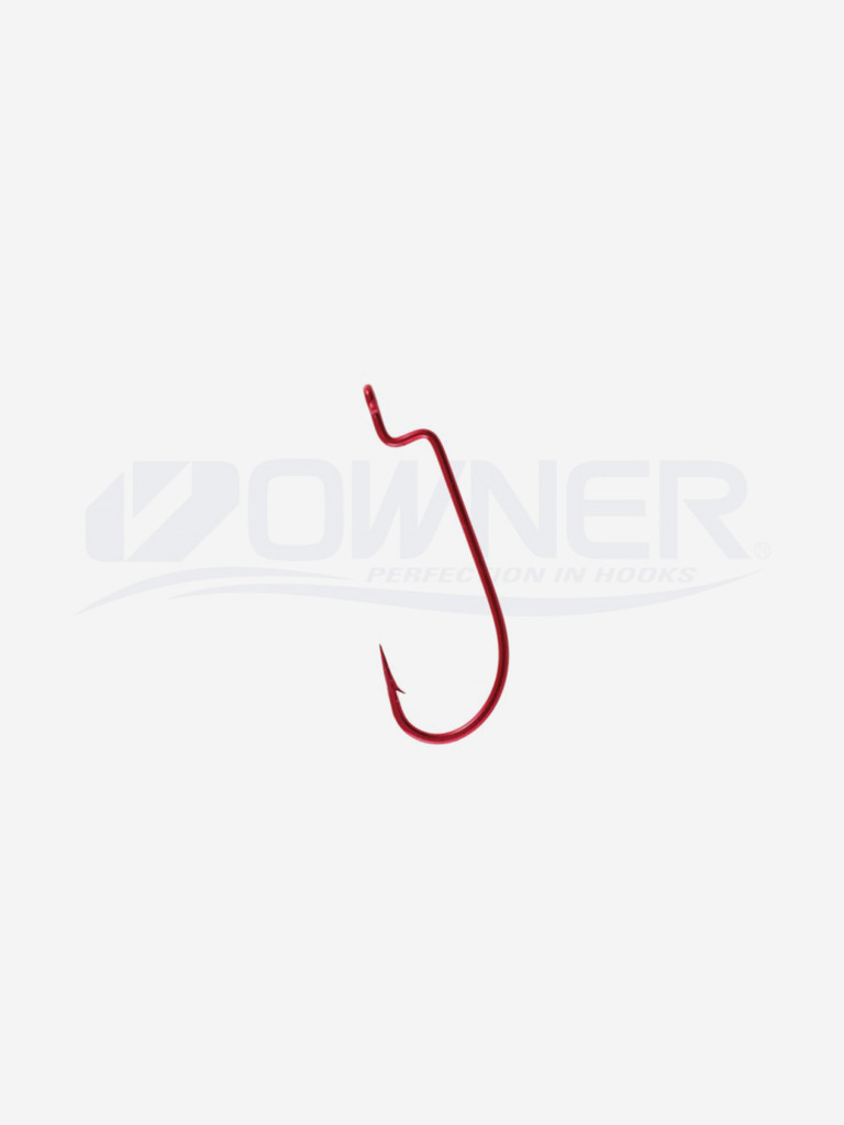 Крючок OWNER Offset Shank Wide Gap red №1/0 6шт