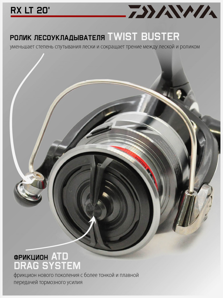 Катушка для спиннинга безынерционная Daiwa 20 RX LT 3000-C