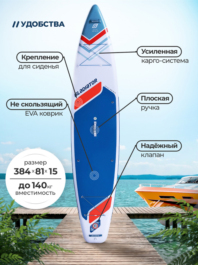 Сап доска надувная Gladiator OR12.6 T