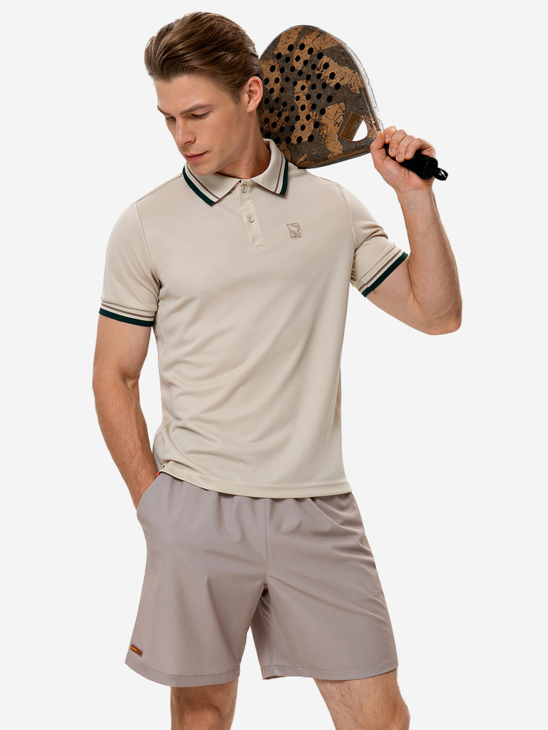 Поло мужское RAQUETA SPORT мужское Deporte, Beige