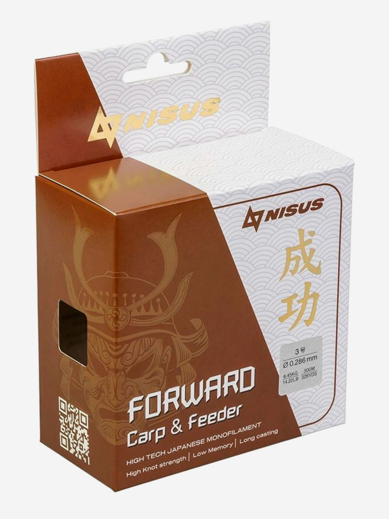 Леска для рыбалки Nisus FORWARD Carp&Feeder Nylon 0,286мм, 300м, 6,45кг, темно-коричневый