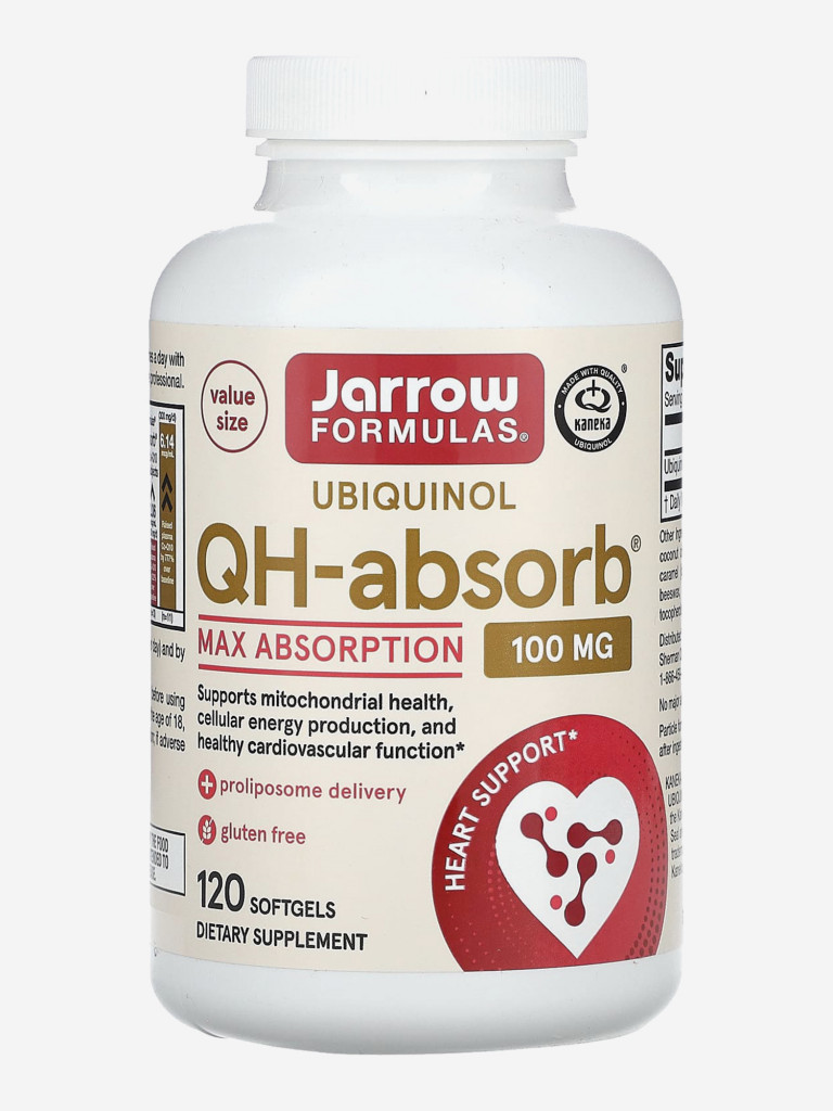 Бад, убихинол коэнзим q10 капсулы , Jarrow Formulas Ubiquinol QH-Absorb 100 mg 120 softgels