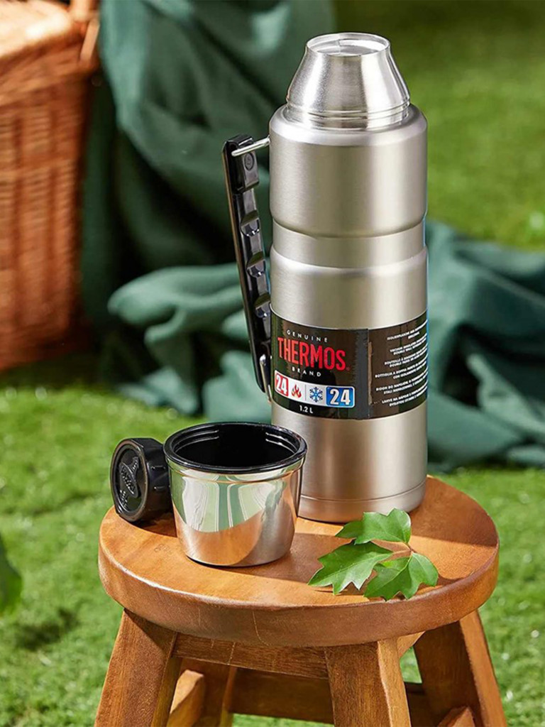 Термос для чая 1,2 л THERMOS KING-2010 стальной цвет
