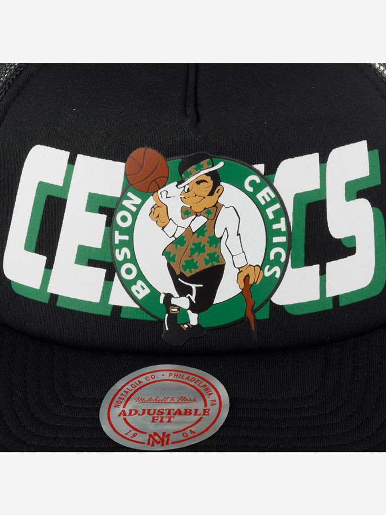 Бейсболка с сеточкой MITCHELL NESS HHSS5345-BCEYYPPPBLCK Boston Celtics NBA