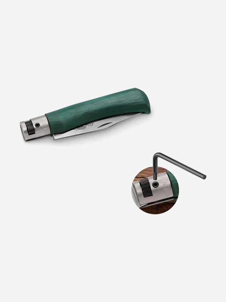 Нож складной Old Bear OBy с закргуленным лезвием, клинок 70 мм, рукоять дерево