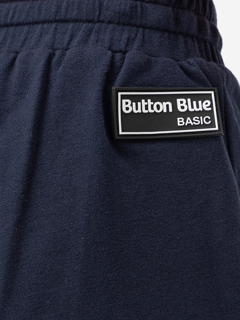 Шорты для девочки с карманами и поясом на резинке Button Blue