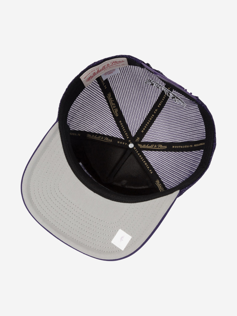 Бейсболка с прямым козырьком MITCHELL NESS HT8032-LALPURP Los Angeles Lakers NBA