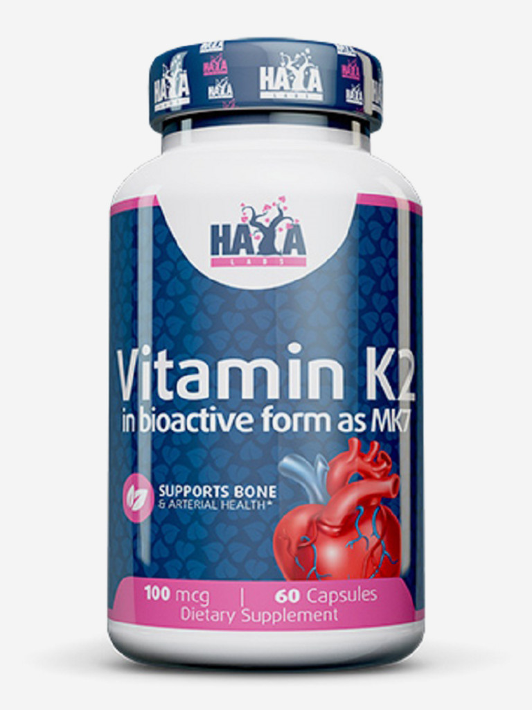 Витамин Vitamin K2 - MK7 HAYA LABS 100 мгк 60 капсул