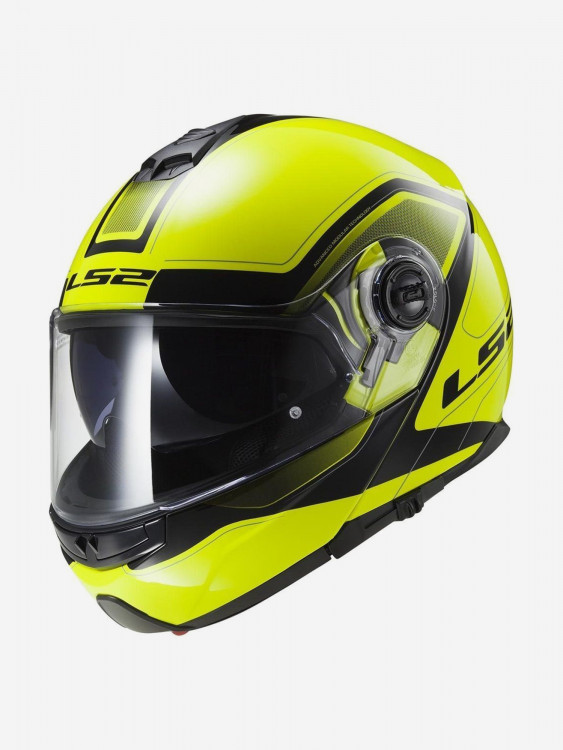 Мотошлем FF325 STROBE ELECTRIC SNOW CIVIK снегоходный LS2 (желто-черный глянцевый)