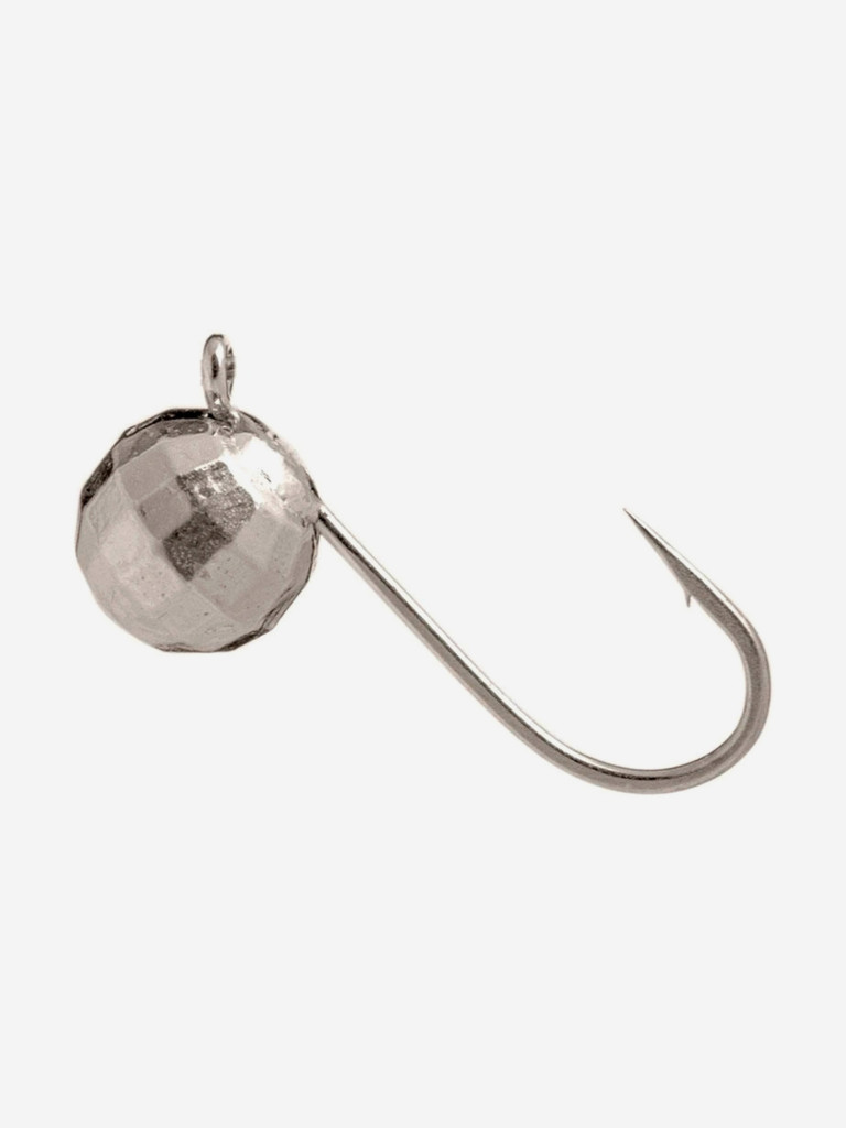 Мормышка Helios вольфрамовая Шар с ушком мелкая грань 4мм 0,65г Sil (MW-1740-Sil), 10 штук в упаковке