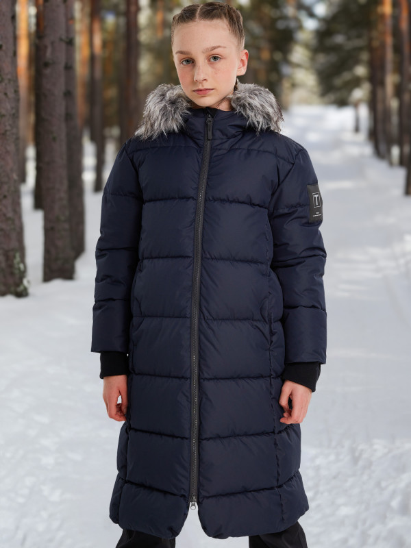 Пальто утепленное для девочек Tokka Tribe Orlov арт. 420060501EW2 синий цвет — купить за 4499 руб. со скидкой 50 %, отзывы в интернет-магазине Спортмастер