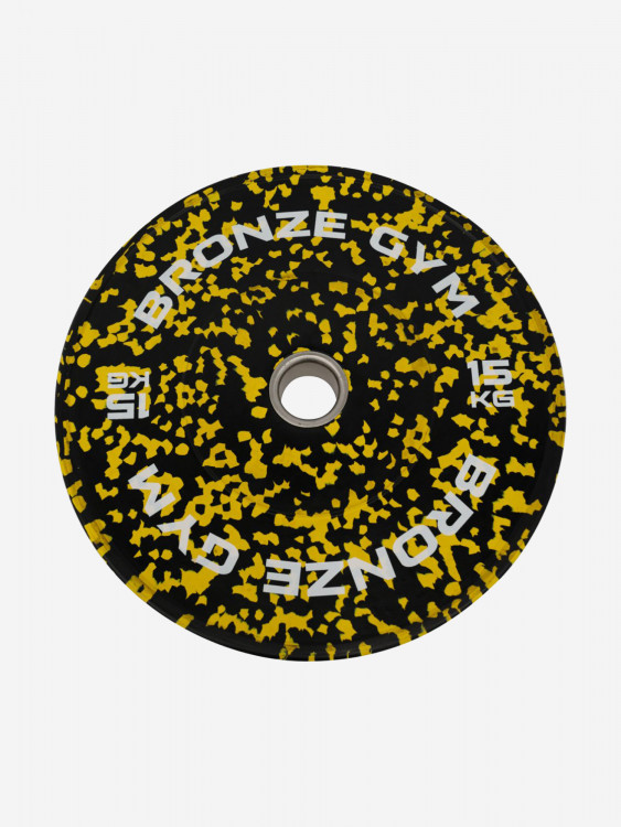 Диск для штанги бамперный BRONZE GYM камуфляж 15 кг