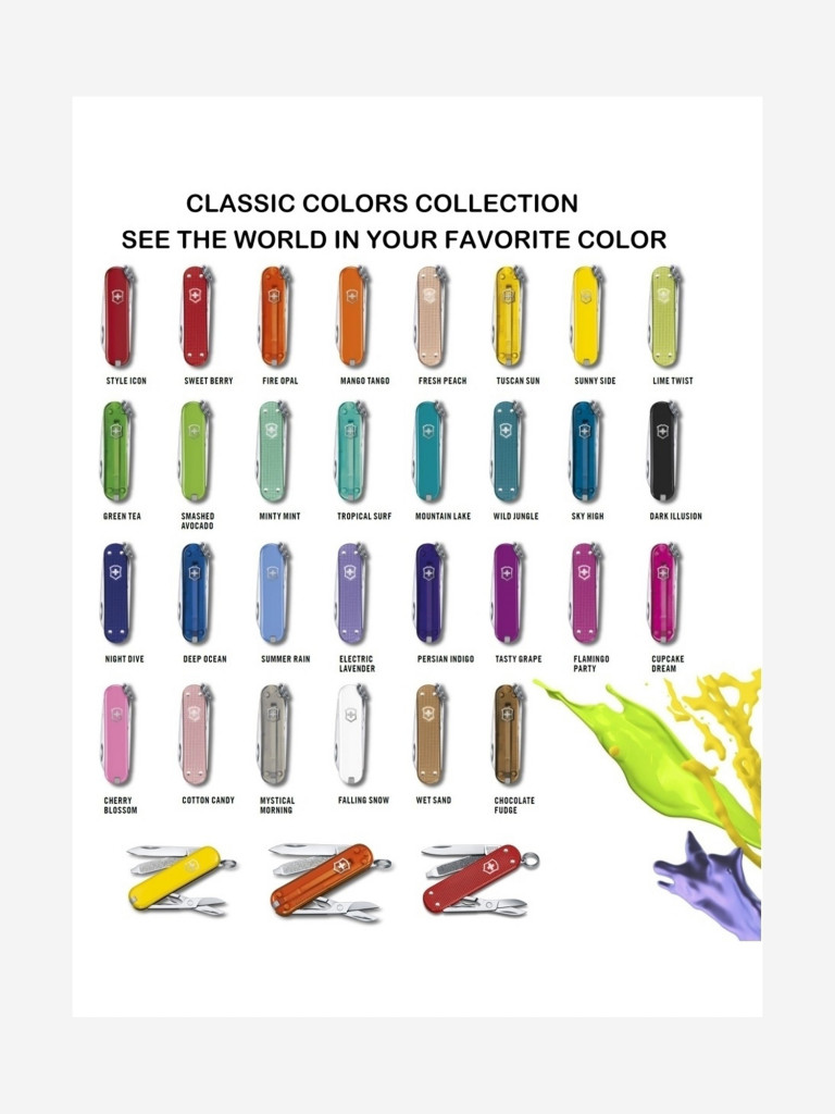 Нож складной Victorinox Classic SD Colors, 58 мм, 7 функций
