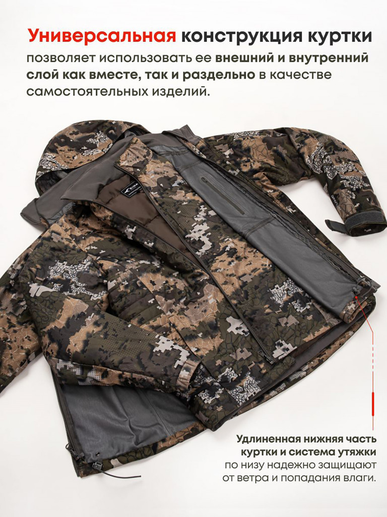 Куртка мужская утепленная 3 в 1 SINA GEAR StormShield Arctis