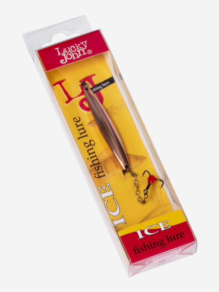 Блесна вертикальная зимняя Lucky John NAIL BLADE с цепочкой и тройником 45мм C блистер