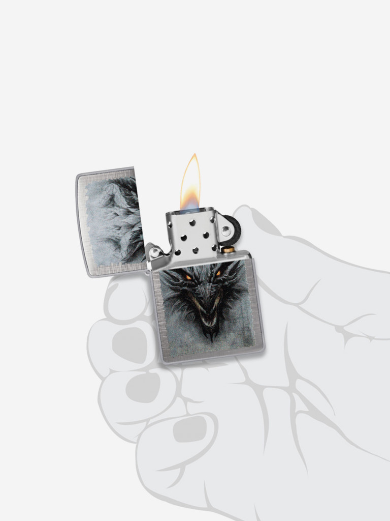 Зажигалка Zippo Dragon Design Linen Weave