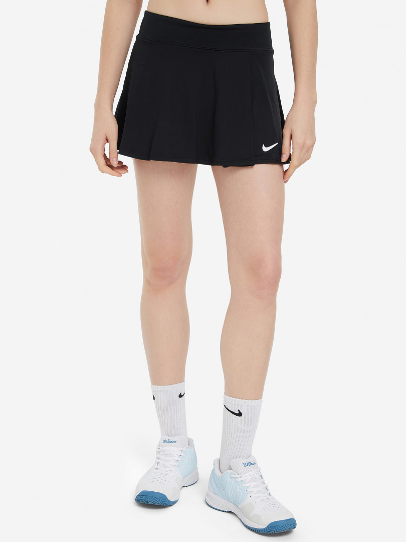 фото Юбка-шорты женская nike court dri-fit victory, черный