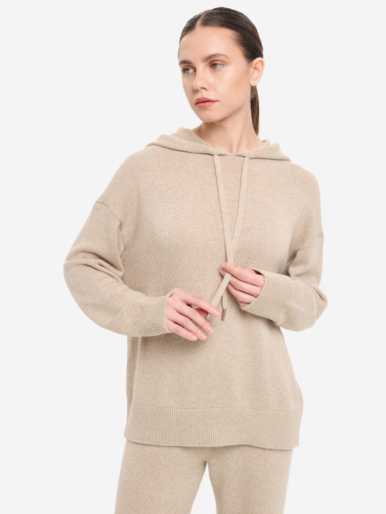 Худи спортивного стиля (свитер) женский ABOUT Lingerie с капошоном из смесовой шерсти