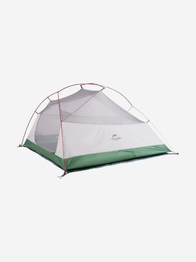 Палатка Naturehike Cloud Up 3 NH18T030-T 210T трехместная сверхлегкая с ковриком, зеленый, 6927595730621