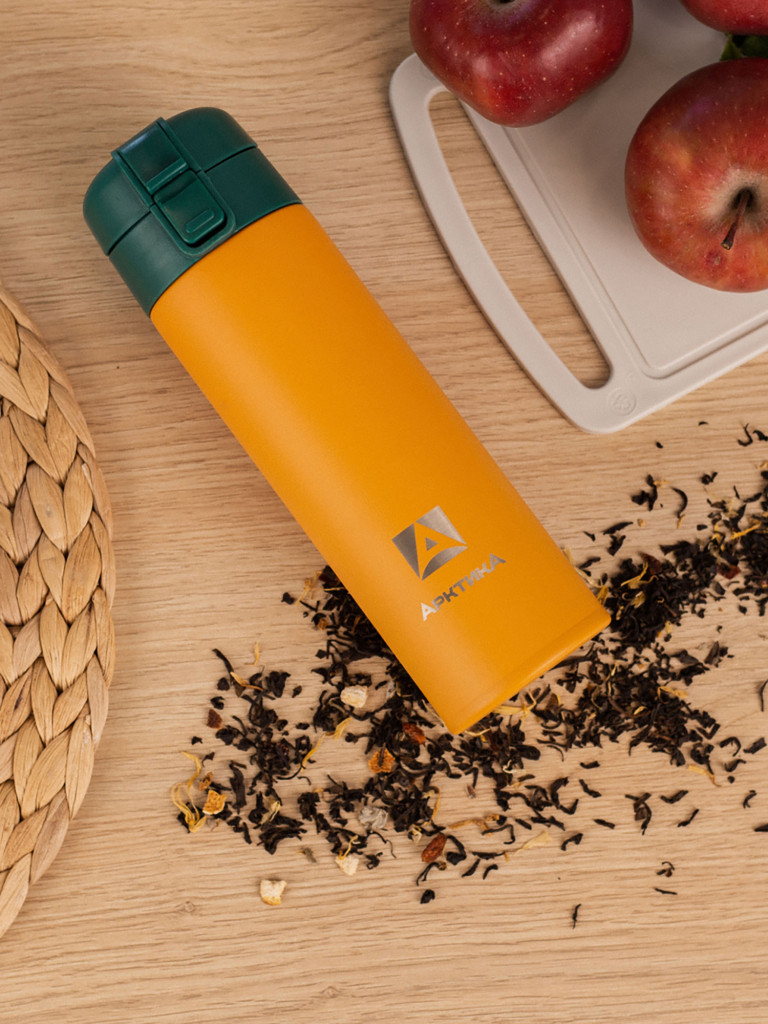 Термокружка вакуумная Арктика, 470 мл, со съемным ситечком, морошка