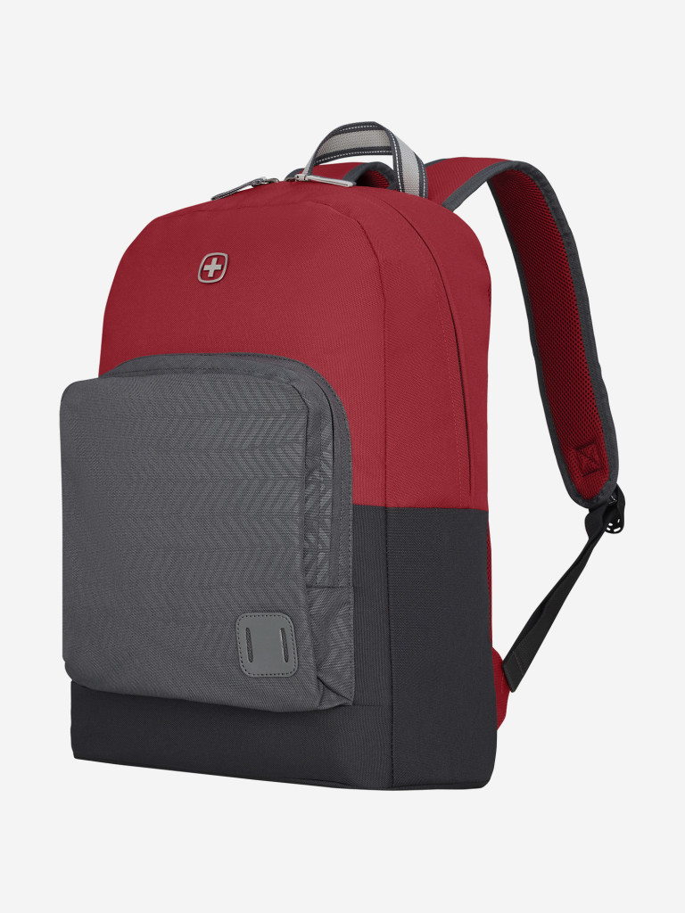 Рюкзак WENGER NEXT Crango 16", красный/черный, переработанный ПЭТ/Полиэстер, 33х22х46 см, 27 л.
