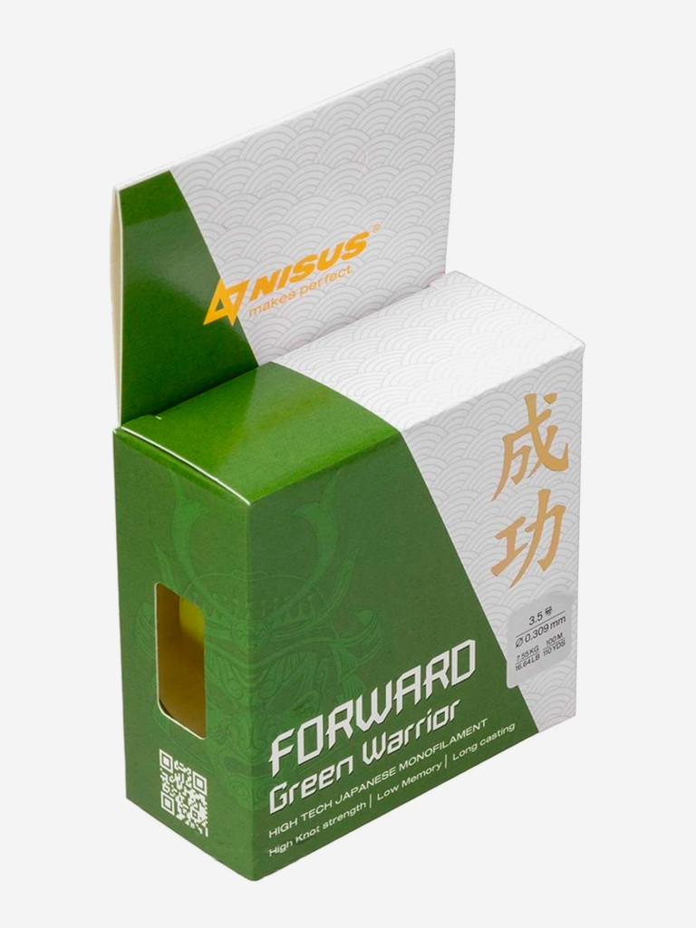 Леска для рыбалки Nisus FORWARD Green Warrior Nylon 0,309мм, 100м, 7,55кг, оливковый