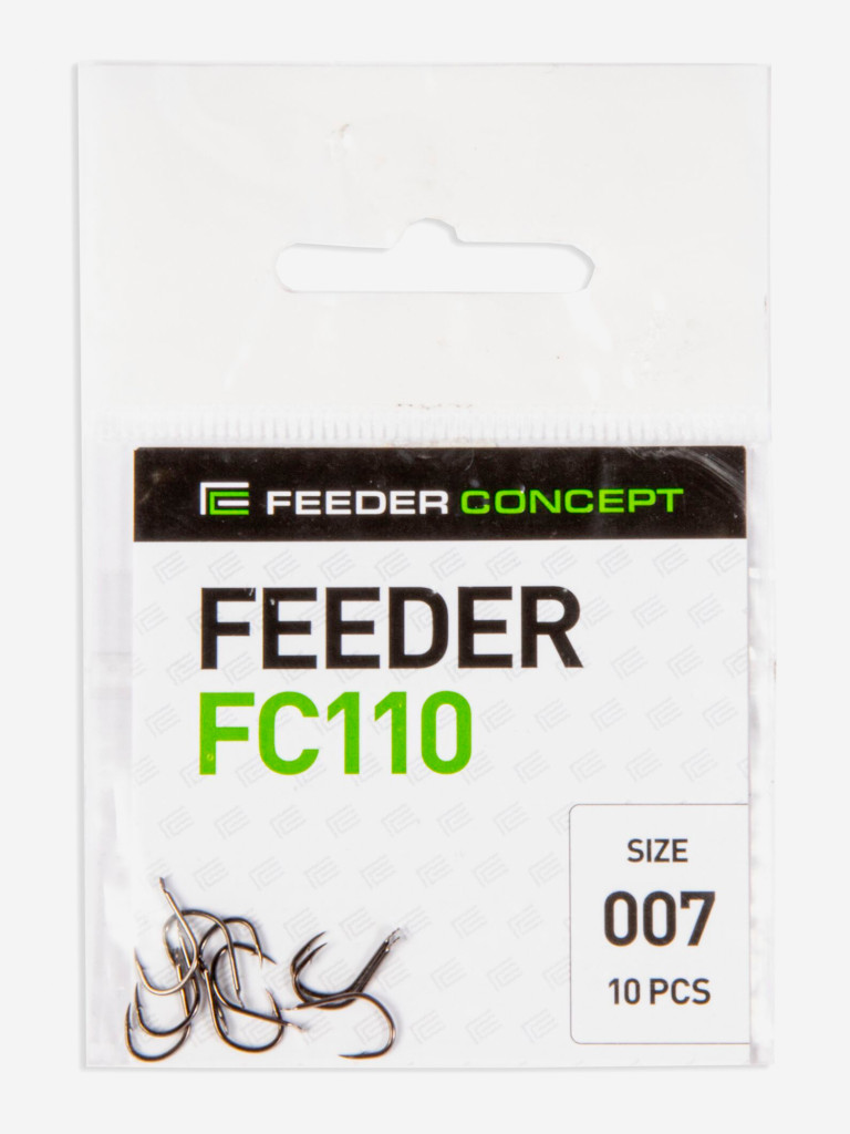 Крючки рыболовные Feeder Concept FC110 рыболовные №007 для фидера и поплавочной ловли, набор 50 штук