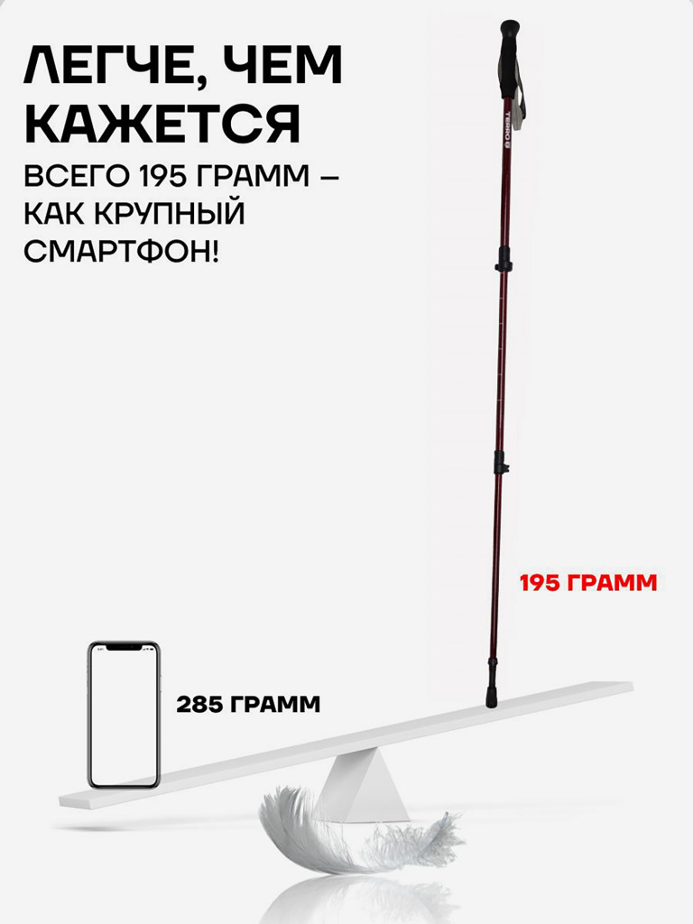 Палки для скандинавской ходьбы - карбоновые телескопические