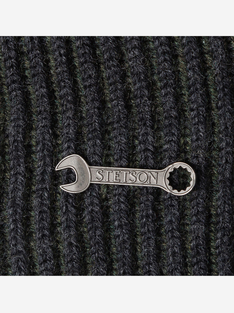 Шапка с отворотом STETSON 8599397 BEANIE WOOL GARAGE THEME