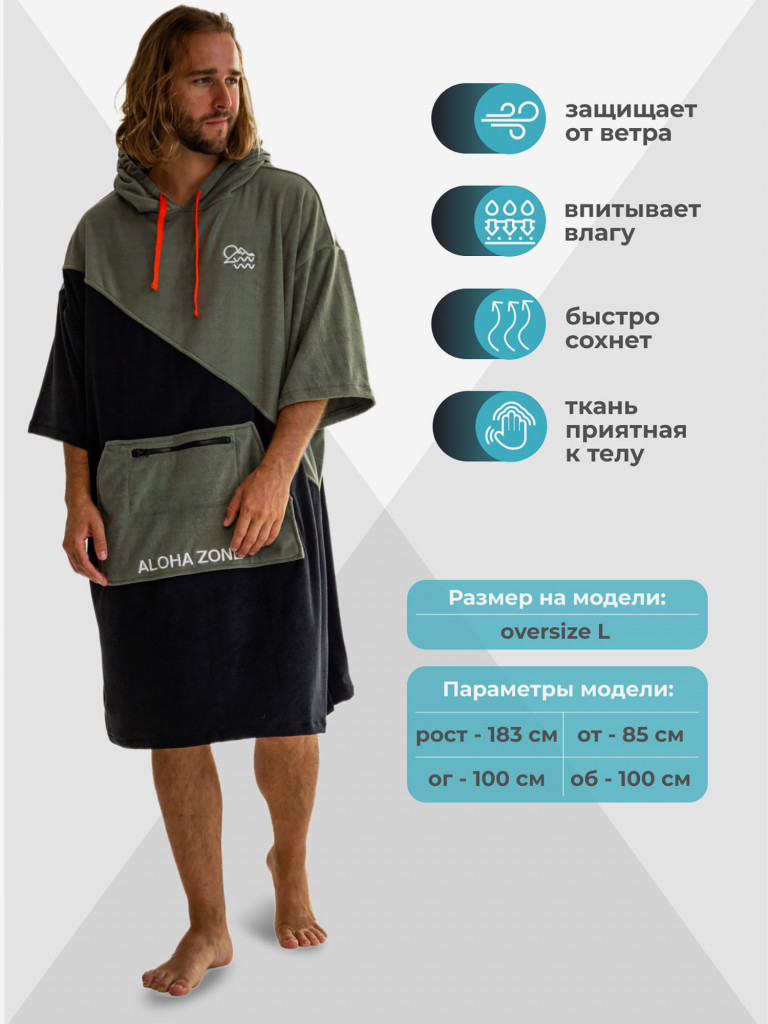 Пончо для серфинга Aloha Zone Surf Cozy