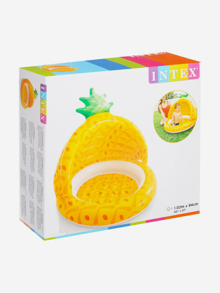 Детский надувной бассейн с навесом Intex 58414 "Ананас" (102х94см) 1-3 года