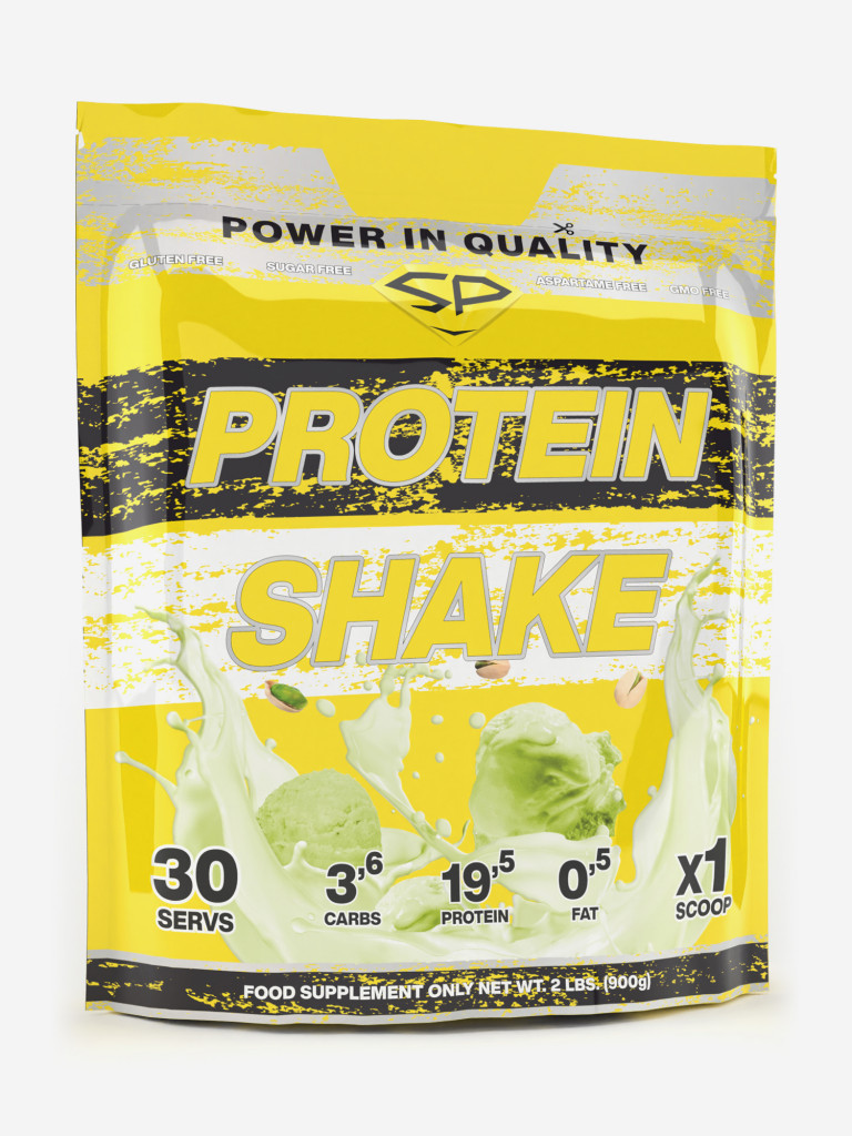 Комплексный протеин с соевым белком Steelpower Protein Shake, 900 г, 65% белка, Фисташковое мороженое