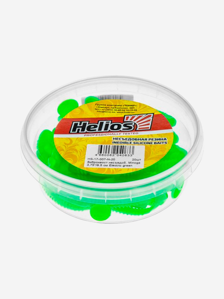 Мягкая приманка Helios Minoga, 3,75'' / 9,5 см, Electric green, 20 шт (HS-17-007-N-20)
