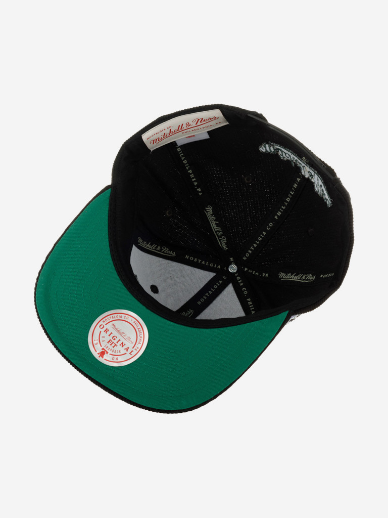 Бейсболка с прямым козырьком MITCHELL NESS HHSS4797-MBUYYPPPBLCK Milwaukee Bucks NBA (черный)