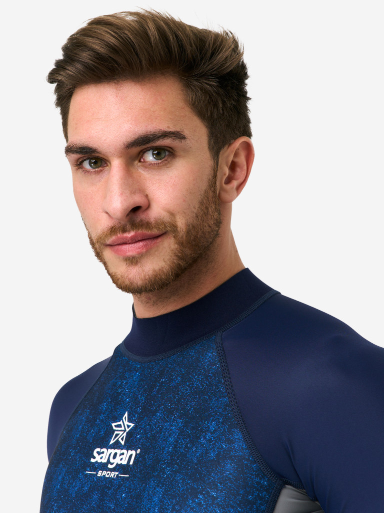 Гидрокостюм неопреновый 2мм мужской SARGAN SPORT с боковыми вставками из лайкры синий