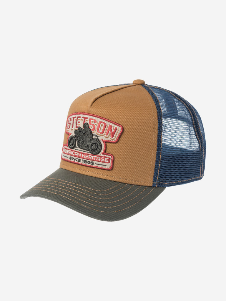 Бейсболка с сеточкой STETSON 7761173K TRUCKER CAP MOTORCYCLE (оливковый)