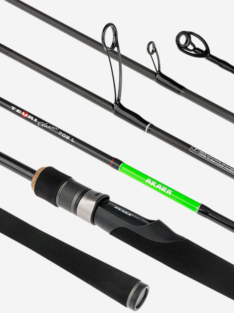 Спиннинг штекерный углеволоконный 2 колена Akara Teuri Classic L802 TX-30 (3,5-12) 2,44 м