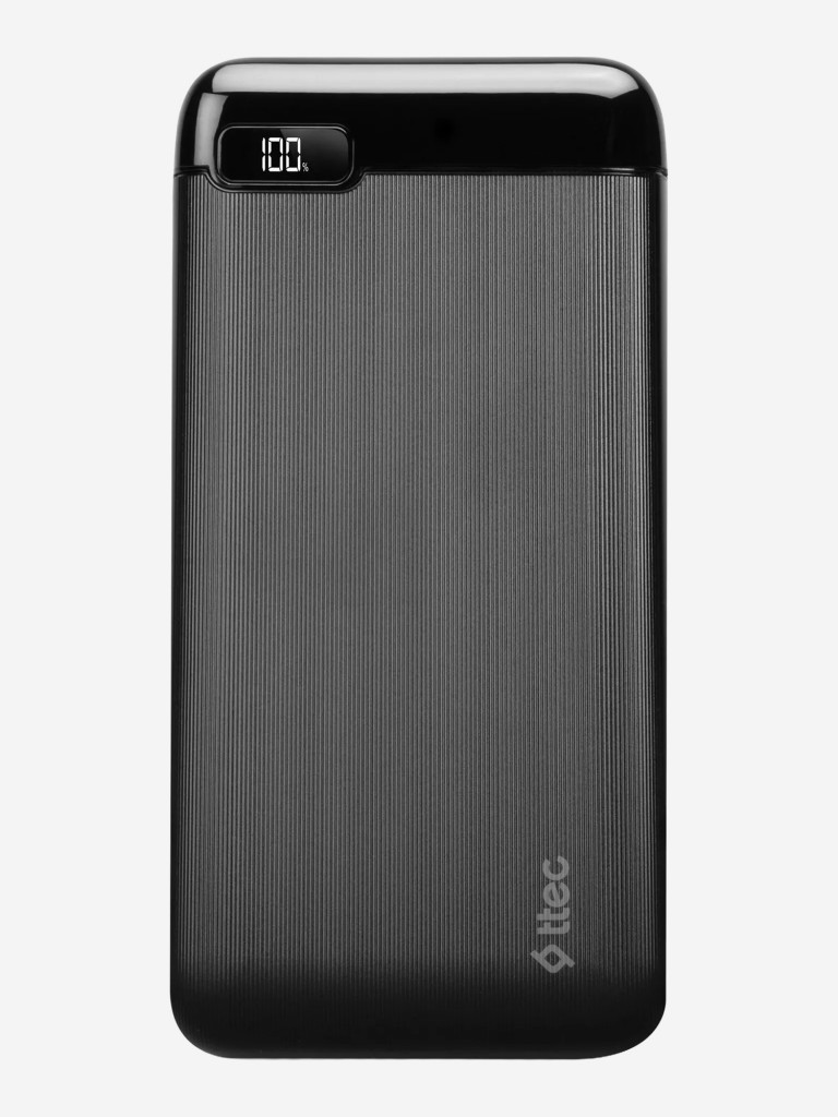 Внешний аккумулятор TTEC PowerSlim LCD PD 20000 mAh 20W Powerbank With USB-C Input/Output. Цве: черный
