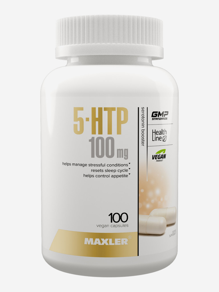 5-HTP (5-гидрокситриптофан) с витамином С и B6 Maxler 5-HTP 100 мг, 100 капсул