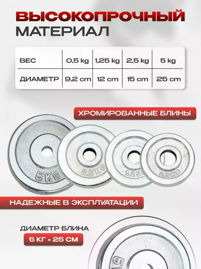 Набор гантелей разборных Kulak в кейсе 40 кг хромированные