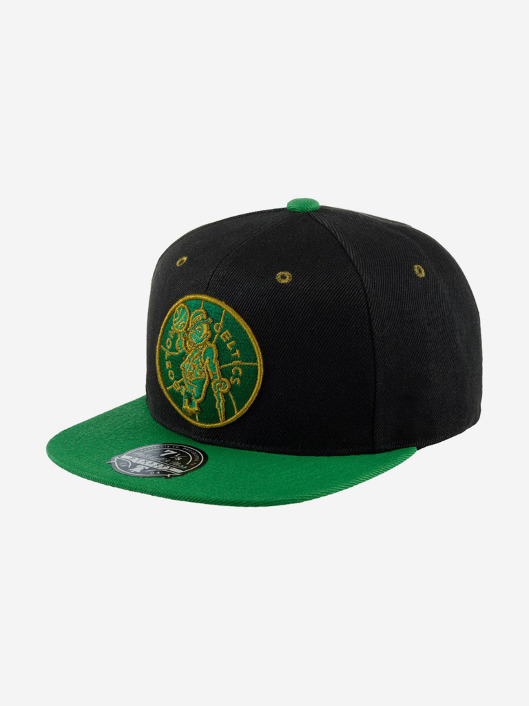 Бейсболка с прямым козырьком MITCHELL NESS 6HSFRI20095-BCEBKGN Boston Celtics NBA