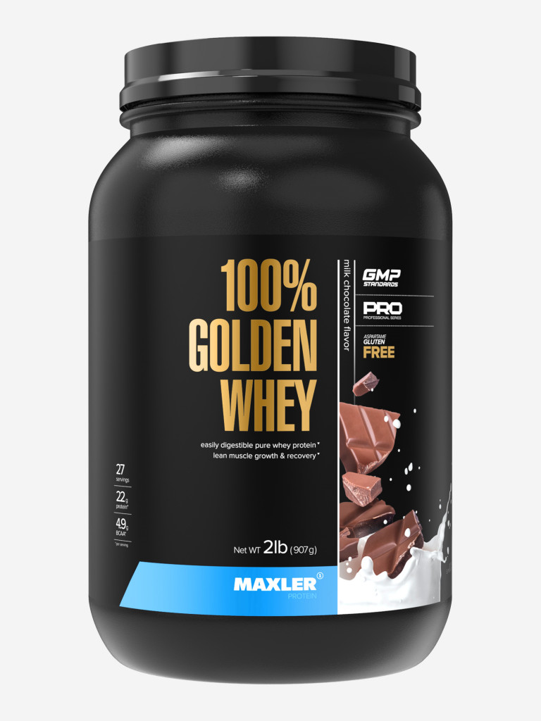 Протеин сывороточный Maxler 100% GOLDEN WHEY Pro 2 lb (907 гр.) - Молочный шоколад