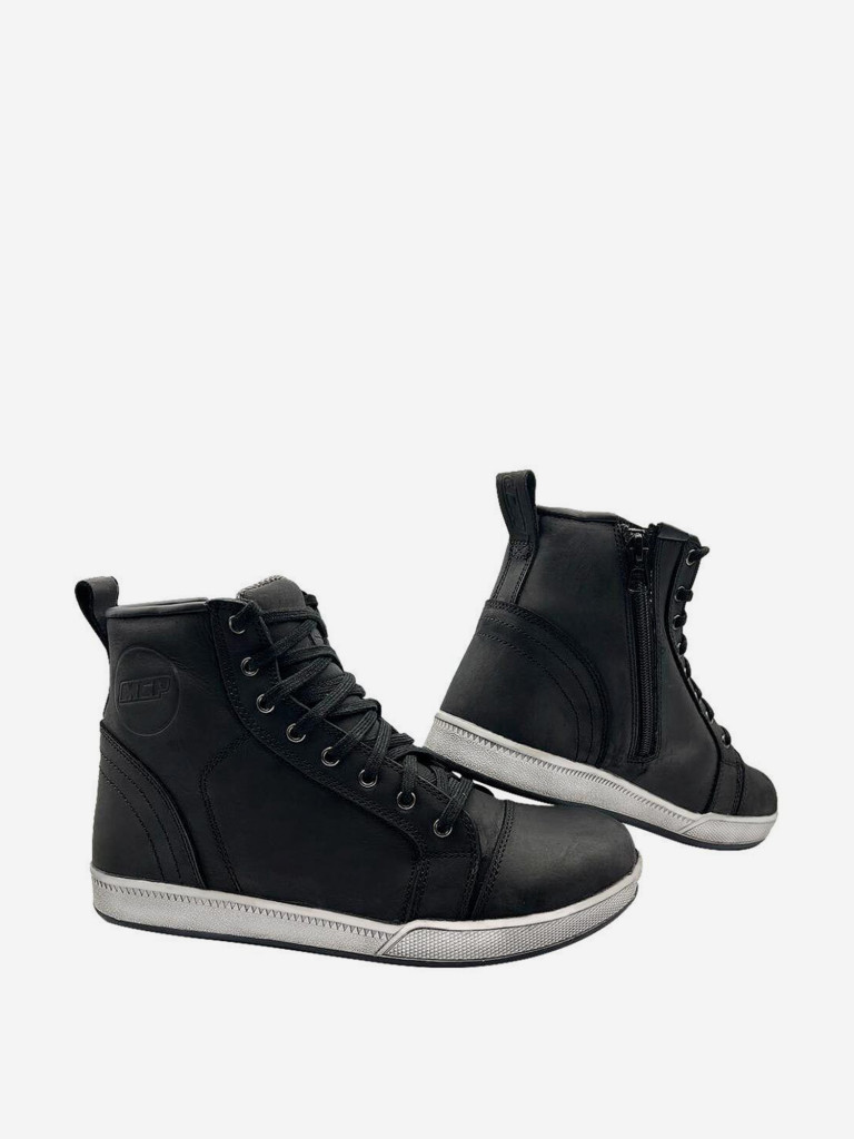 Мотоботы мужские MCP POCO LEATHER ZIP, черный